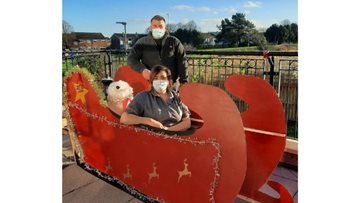 Cramlington care home sleigh the day with beautiful outdoor decorations